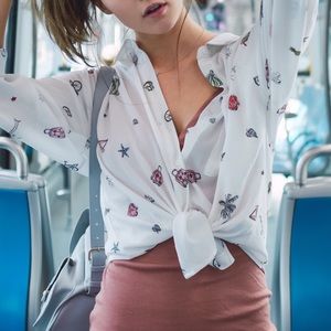 Girly Lightweight Button-down via Forever 21