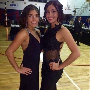 Black sexy floral dress ✨