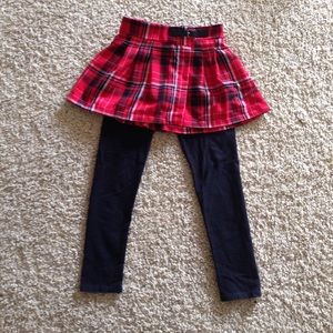 Justice Plaid Skirt & Leggings Bundle