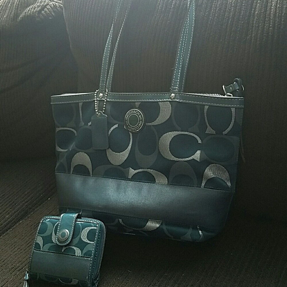 coach bag and matching wallet