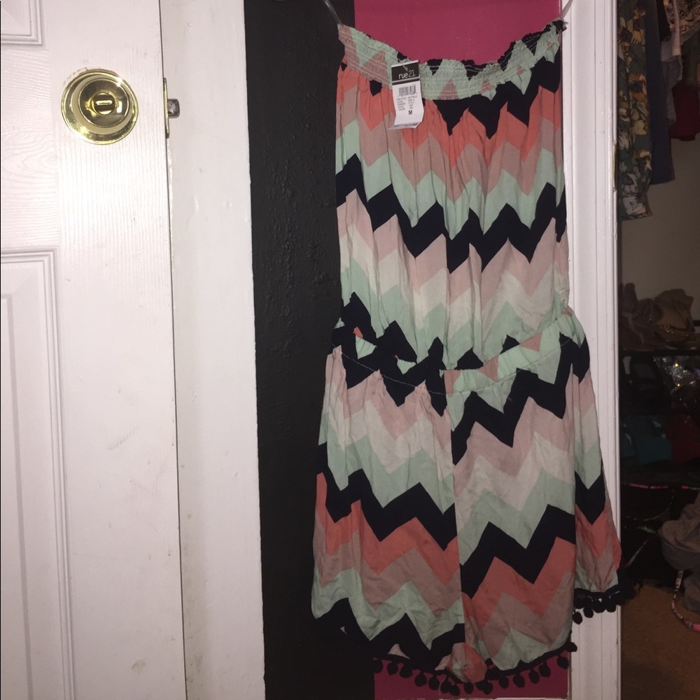 Chevron Print Romper