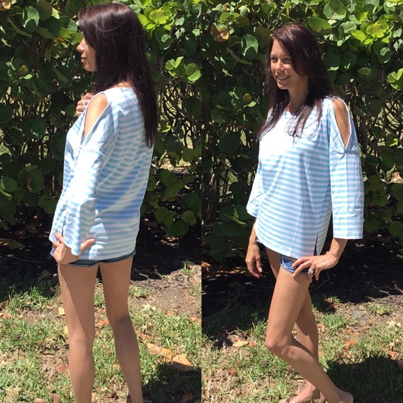 Cold Shoulder Top M,L - Picture 2 of 3