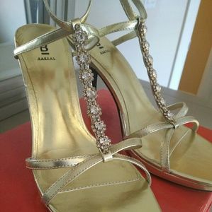 Jeweled Gold Heels