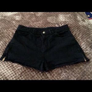 American Apparel black jean shorts