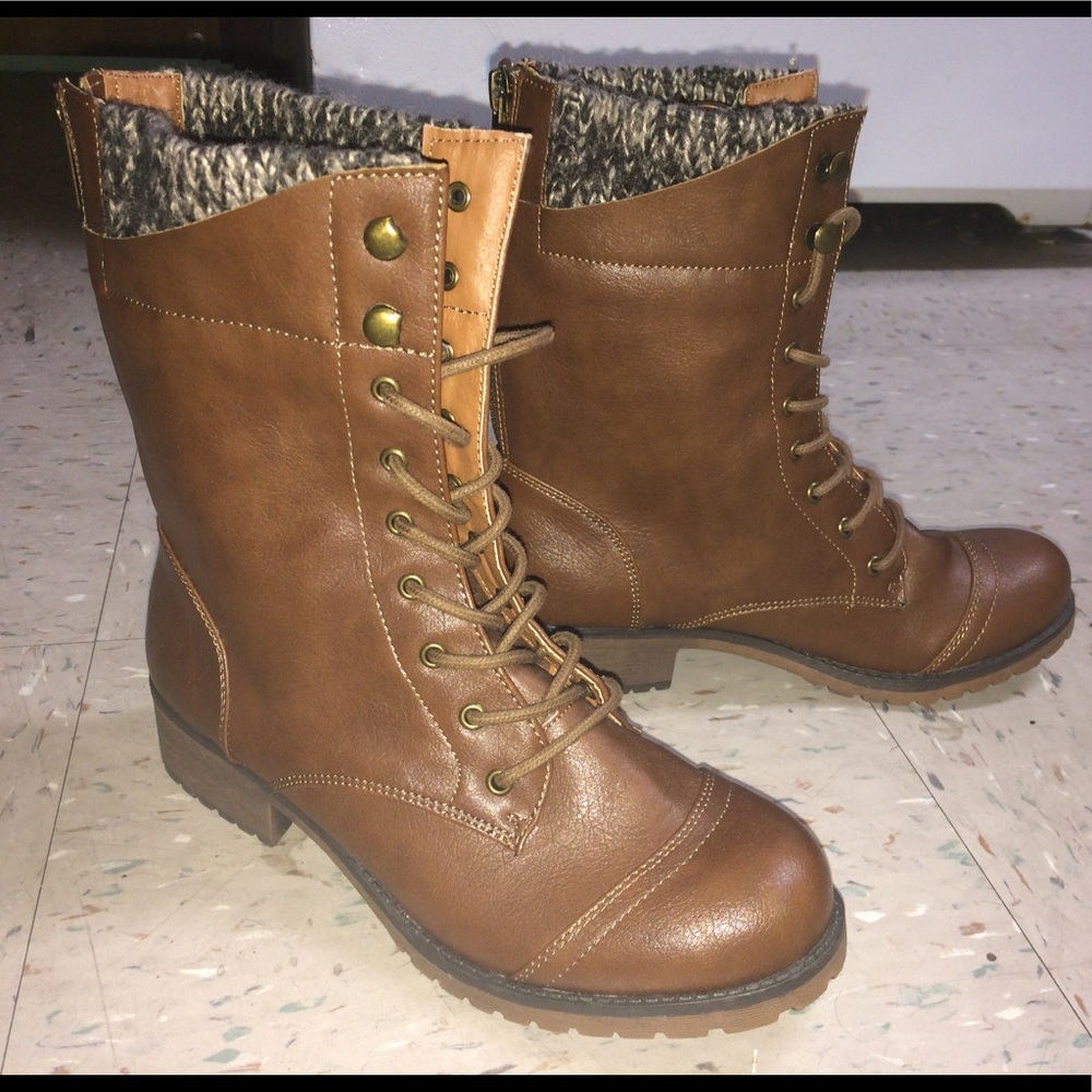 NEW Brown Combat Boots