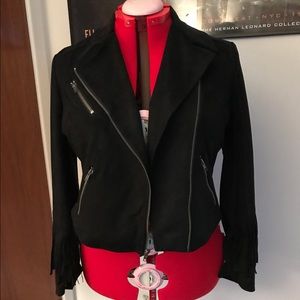 Torrid Faux Suede Moto Jacket with Fringe