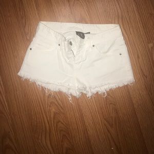 Armani exchange distressed shorts