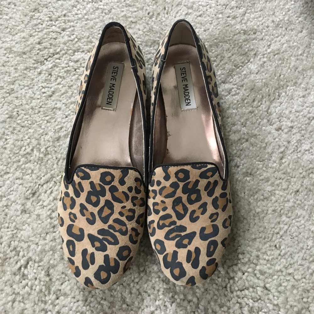 Steve Madden Animal Print Loafers Size 7