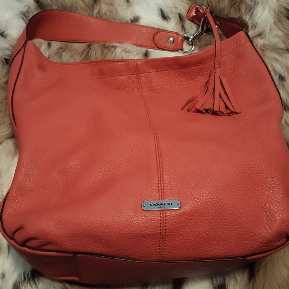 Coach Should Bag with Tassel