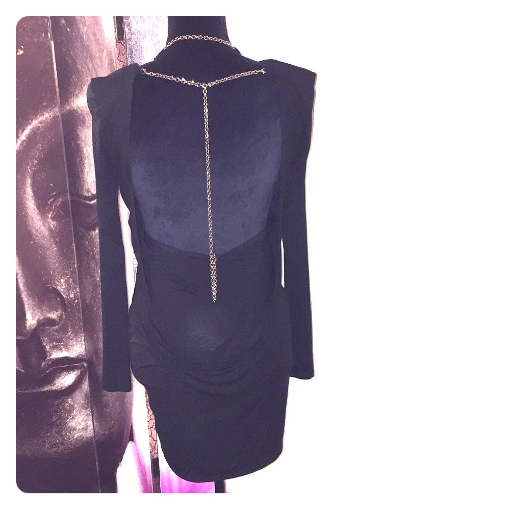 Open back chain dress