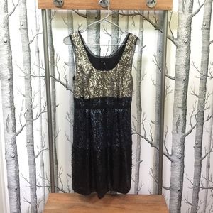 Madewell Colorblock Sequin Dress