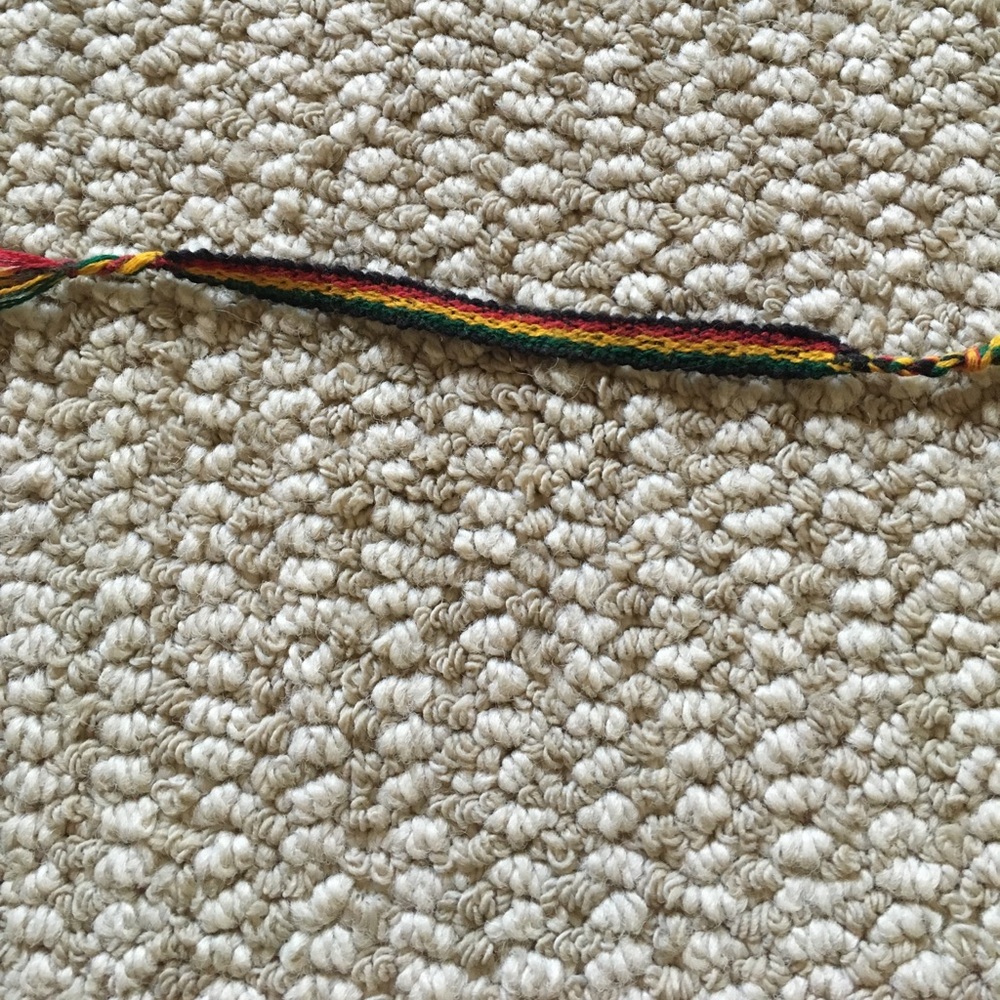Handmade Rasta weaved bracelet