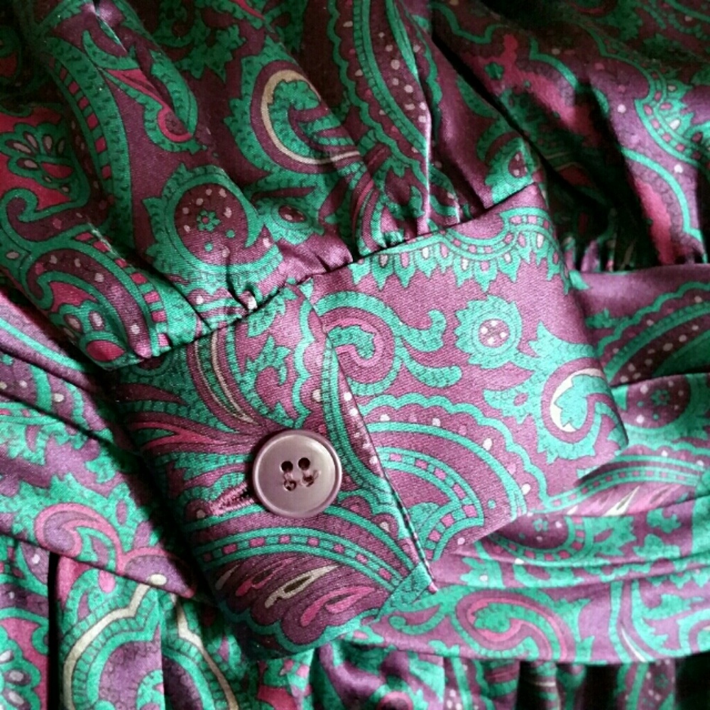 SOLD**Vtg.100% SILK Liz Claiborne Dress - Picture 5 of 7