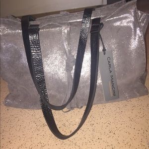 Carla Mancini Carmel Grey Shimmer Handbag