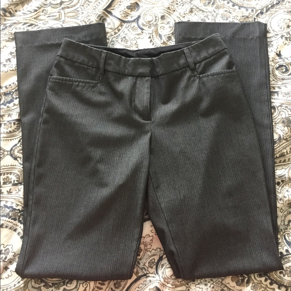 Express Dark Grey Pinstripe Dress Pants