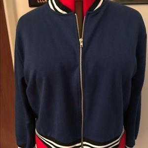 Royal blue lightweight bomber