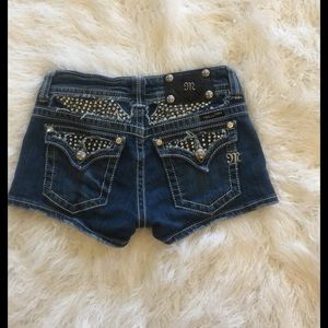 Miss Me Rhinestone Angel Wing Shorts Size 27