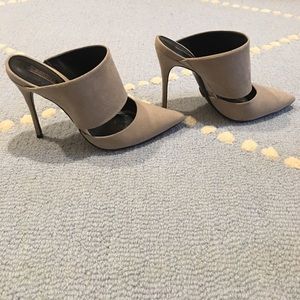 Schutz gray suede heels 6.5