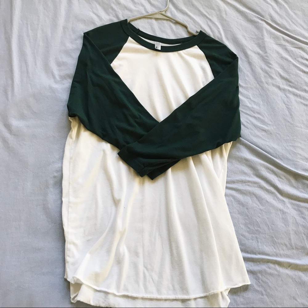 American Apparel Quarter Sleeve Baseball Tee