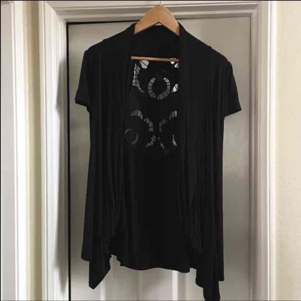 Black Short Kimono Top