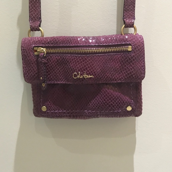 Authentic python purple Cole Haan mini crossbody - Picture 1 of 7