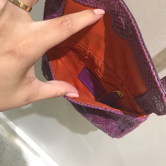 Authentic python purple Cole Haan mini crossbody - Picture 3 of 7