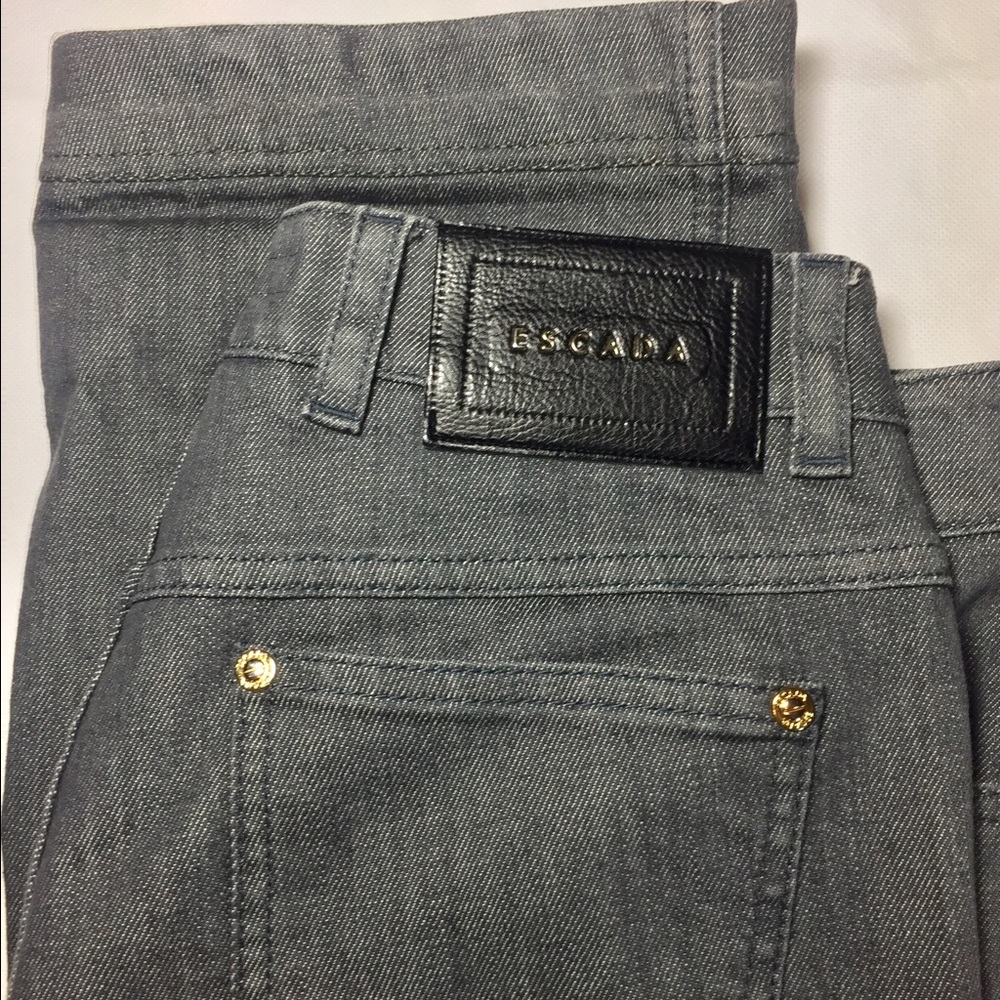 Escada Grey Peddle Pusher Jeans