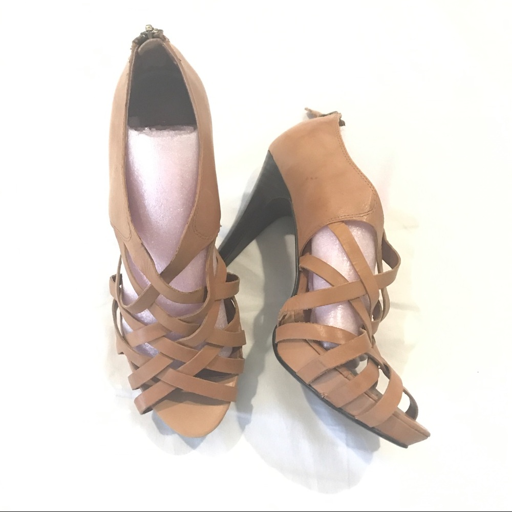 NINE WEST Strappy leather heels