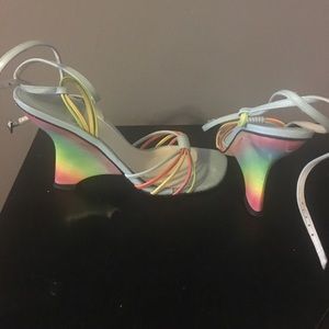 Stuart Weitzman Raindow Strappy Wedges