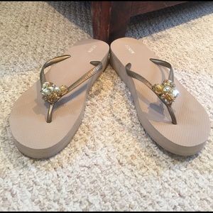 Bedazzled flip flops
