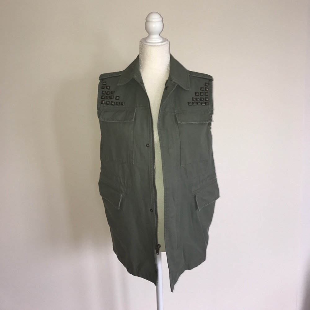 Olive green vest
