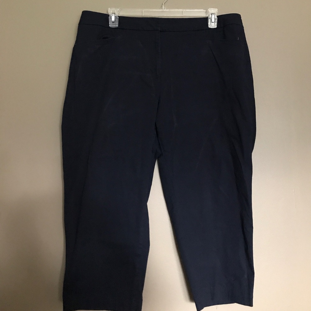 Talbots Heritage Size 22W Navy pant inseam 23"