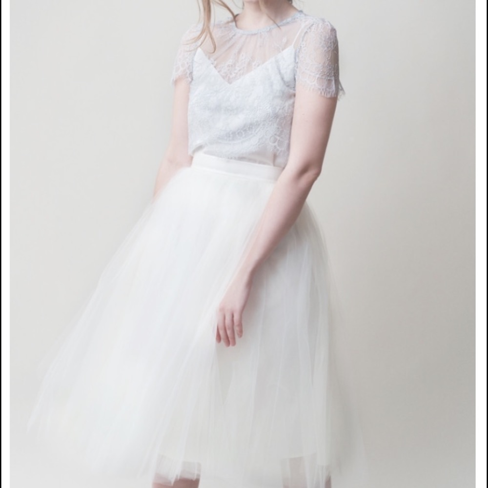 Alexandra Grecco ivory tulle skirt in size 8