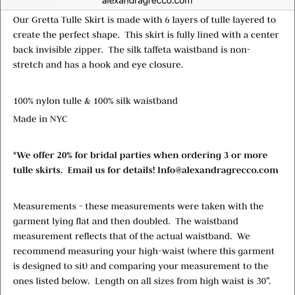 Alexandra Grecco ivory tulle skirt in size 8 - Picture 3 of 4