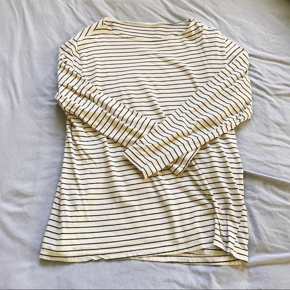 American Apparel Striped Boat Neck Tee