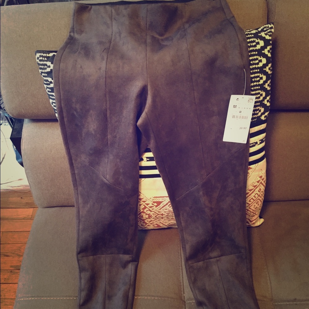 Zara brown suede pants