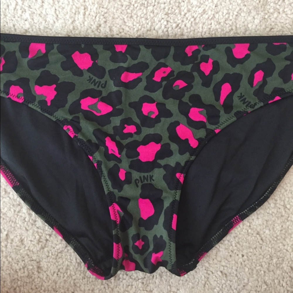 NWOT VS Pink leopard swim bottoms