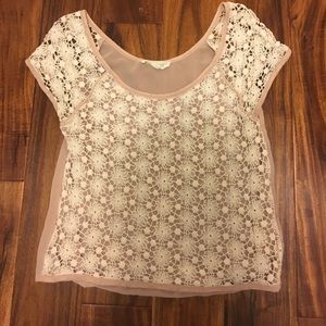 Urban Outfitters Lace overlay blouse