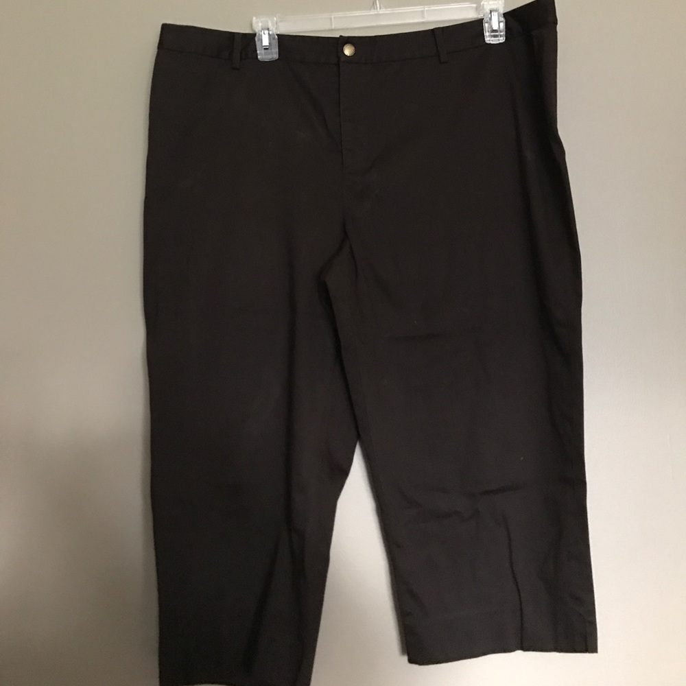 Lauren by Ralph Lauren Size 22W Brown Ankle Pant