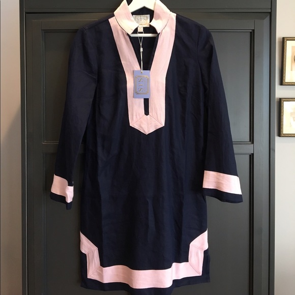 SAIL TO SABLE Long Sleeve Classic Two Tone Caftan