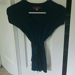 Aqua knit top with matching sash