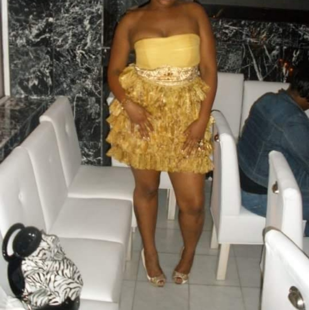 Vera wang yellow fringe dress