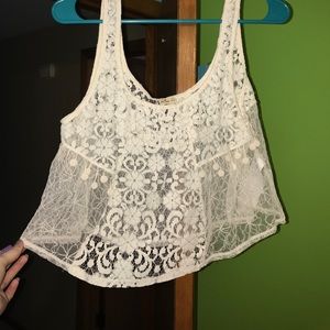 Lacy white tank