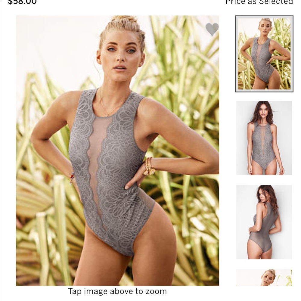 NWT VS Dream Angels Lace Mesh Bodysuit