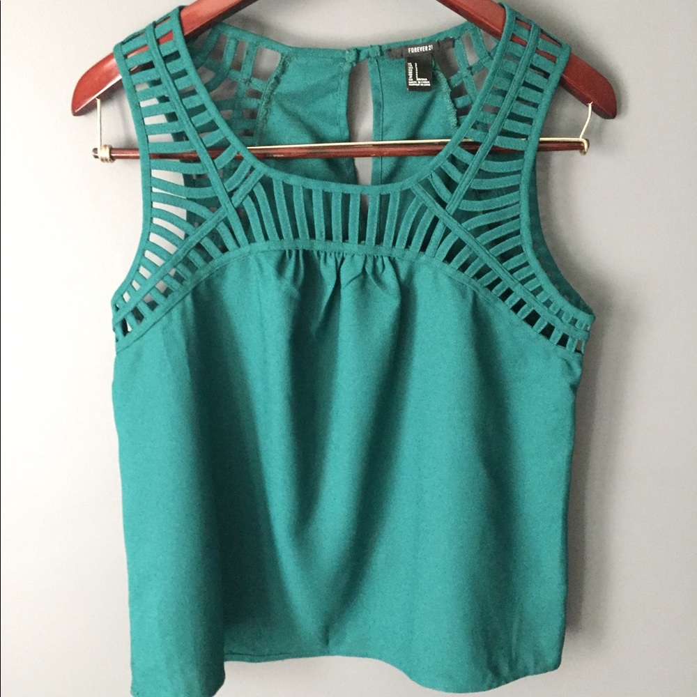 Green sleeveless top