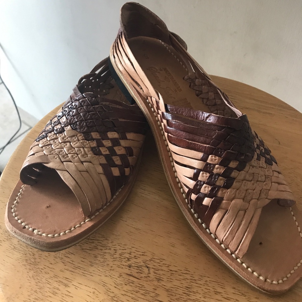 Handmade leather huaraches