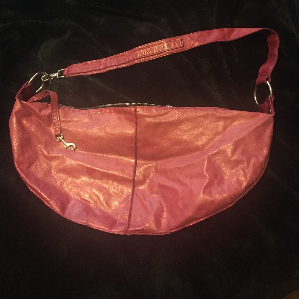 Allison Burns Pink Distressed Crossbody