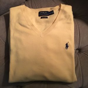Ralph Lauren pima cotton V-neck sweater.