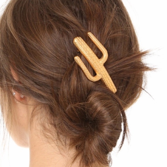 🌵Cactus 🌵 Silver Hair French Barrette Clip - Picture 2 of 5