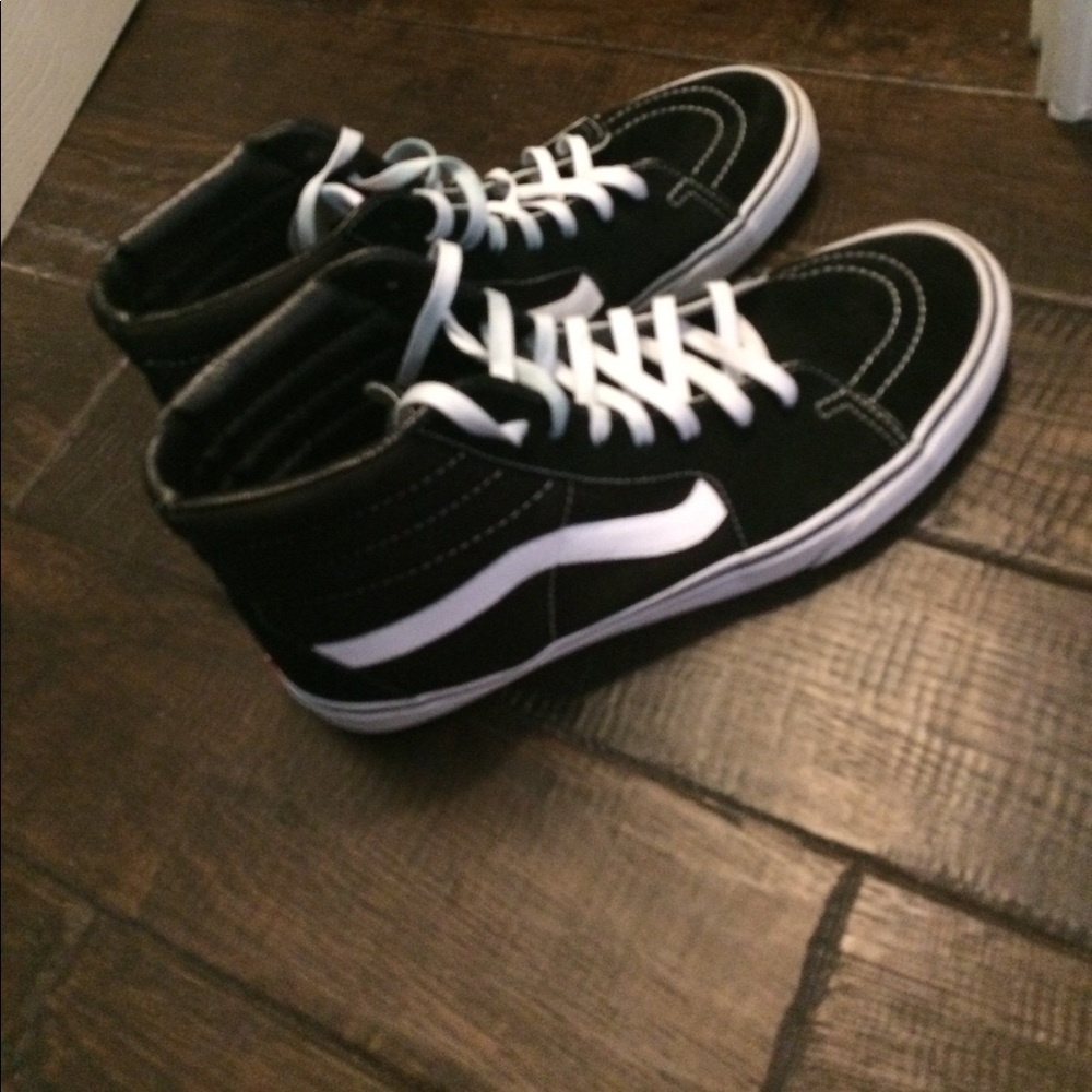 Black and white vans